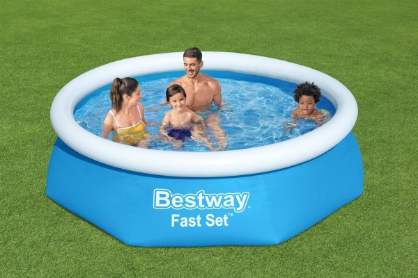 Bestway Fast Set™ Aufstellpool-Set mit Filterpumpe blau rund