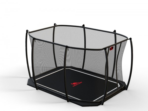 Dino Cars Trampolin Flat Level eckig schwarz