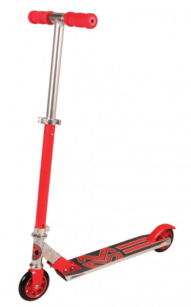 Krunk Alloy Kick-Scooter klappbar rot Kinderroller