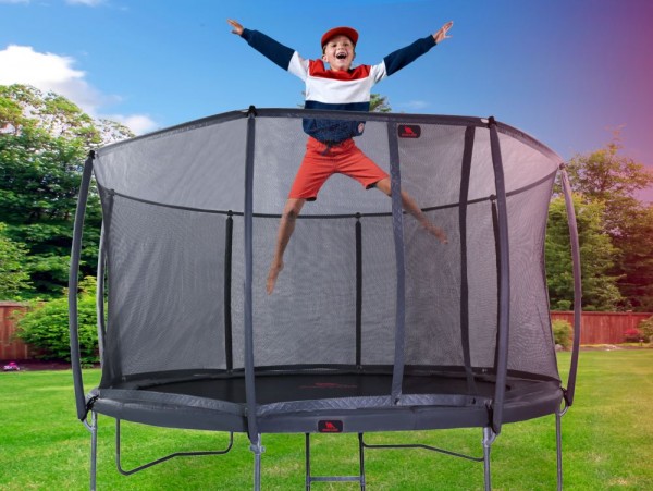 Dino Cars Trampolin PRO LINE TRAMPOLIN INKL. SICHERHEITSNETZ + LEITER