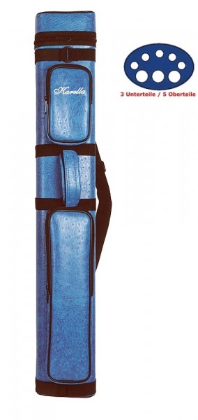 Köcher "KARELLA", für 3 Unterteile /5 Oberteile blau