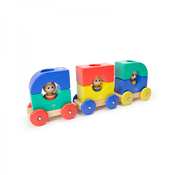 Tegu Baby Bahn 12 Magnetische Holzbausteine