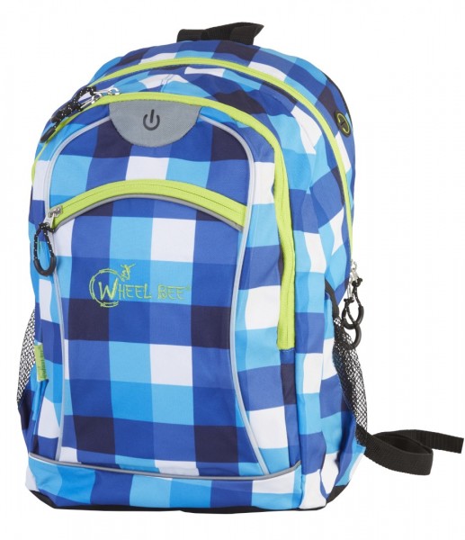 Wheel Bee Backpack NIGHT VISION blue/white LED-green