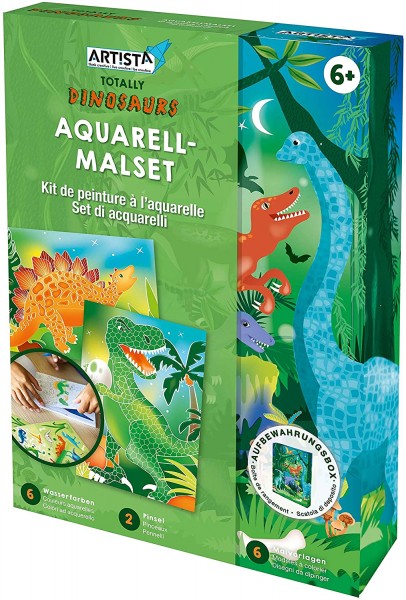 Artista Aquarellmalset Dinosaurier